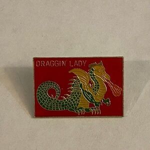 Draggin Lady WWII B-29 Bomber Nose Art Lapel Pin